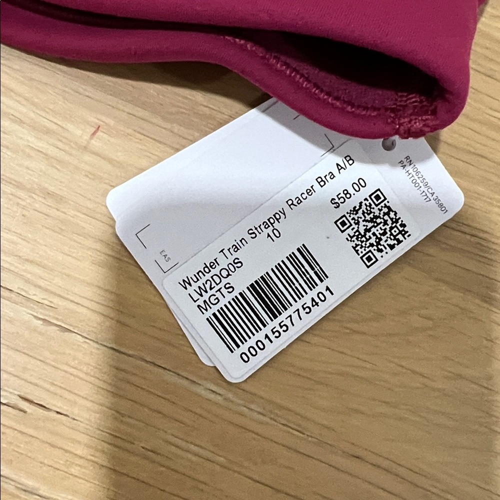 Lululemon Wunder Train Strappy Racer Bra light support sz 10 in C/D and A/B cup - Picture 8 of 9